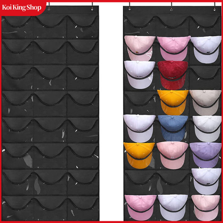 8 Layer 24 Grid Baseball Cap Display Rack Wall Mounted Baseball Hat ...