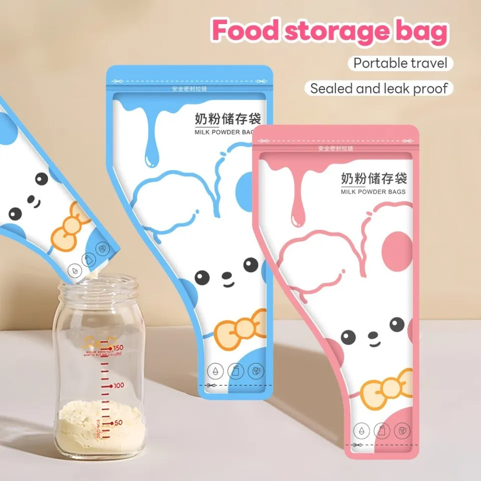 LULIMER 30PCS Double Sealed Disposable Milk Powder Bag Leakproof