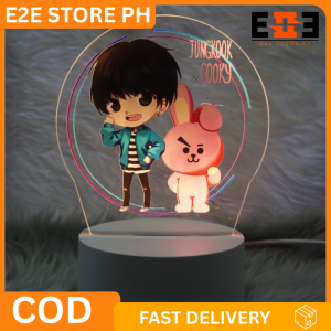 BTS Tiny Tan and BT21 Jung Kook V Jimin Jin Suga RM J-Hope BTS Merchandise Kpop Lamp Birthday Gift Presents