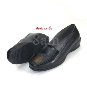 [ส่งเร็วพิเศษ!] 8am รองเท้าคัทชู รองเท้าใส่ทำงาน รองเท้านักเรียน ทรงหัวมน  ส้นสูง1.5นิ้ว วัสดุหนังพียู ส้นพียู ใส่สบาย พื้นนิ่ม น้ำหนักเบา X66089