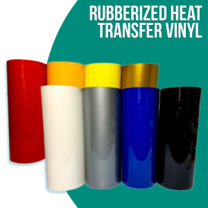 QUAFF Korea Rubberize CDP Heat Transfer Vinyl for T-Shirt Design - 1 Meter X 12.5 Inch