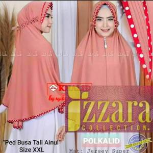 Hijab Khalid polka Bergo modis Kerudung Instan terbaru Jilbab Ukuran L