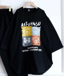 Setelan Cargo Wanita Viral Netta Set Kaos Katun Combed 24s M L XL XXL 3XL Oneset Celana Atasan Jumbo