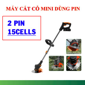 Máy Cắt Cỏ Pin Công Suất 1800w Siêu Khoẻ Dùng PIn 15CELLS Tặng Đầy Đủ Phụ Kiện Lưỡi Cắt