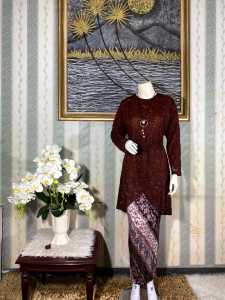 Stelan dan atsan kebaya tunik silang / kebaya Wisuda / kebaya kondangan / kebaya Bali