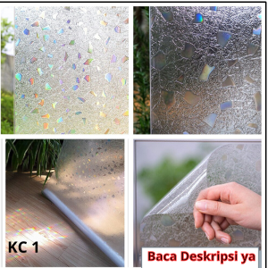 SUNBLAST WALLPAPER STIKER STICKER KACA PINTU KAMAR MANDI 3D JENDELA RUMAH MINIMALIS SANBLAST SANBLAS HOLOGRAM BAMBU BUNGA KOTAK BURAM