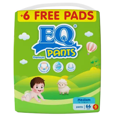 EQ Pants Mega Pack Medium (6-11 kg) - 66 pcs x 1 (66 pcs) - Diaper Pants