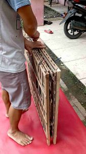 KANDANG AYAM BAMBU BONGKAR PASANG