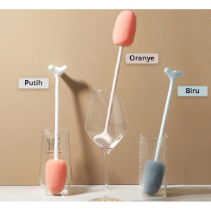 Sikat Cangkir / Sikat Spons Pembersih / Sikat Pembersih / Sikat Cangkir Dengan Panjang Gagang 29cm Yang Dapat Berdiri Sendiri SH Y14