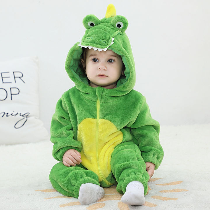 Baby Boys Girls Animal Costume Hoodie Romper Flannel Sleepwear Safari  Outfits Crocodile Cosplay Pajamas Baptism Dress Up for 0-24 Months Toddler  Infant
