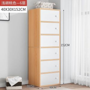 Living Room Wooden Tier Cabinet Storage Cabinet With Door Bedroom Narrow Lockers Multi Layer Corner Cupboard Side Table