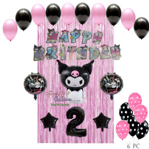 Paket dekorasi Ulang Tahun Anak Cewek Kuromi Set ultah Lengkap Murah
