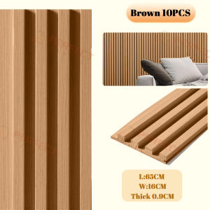 20PCS WPC Wall Panel Waterproof Grille Design Waterproof Design TV Background Wall Decor Fluted Panel