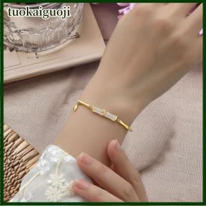 tuokaiguoji New Trung Quốc Phong Cách Tre Knot Vòng Đeo Tay Cho Phụ Nữ Thời Trang Vàng Màu Tre Vòng Đeo Tay Thanh Lịch Cô Gái Hàng Ngày Trang Sức Phụ Kiện