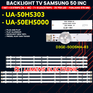 BACKLIGHT TV LED SAMSUNG 50 INC 50H5303 50EH5000 UA50H5303 UA50EH5000 LAMPU BL 50EH D3GE-500SMB-R3