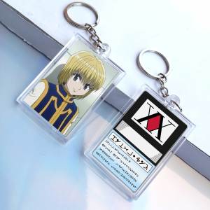 Gantungan kunci Keychain Hunter X Hunter Hologram depan Belakang