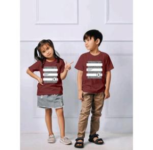 Kaos baju atasan coople sarimbit keluarga Distro maroon