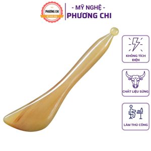 Cây Massage mặt bằng sừng dày 10mm dụng cụ mát xa mặt nâng cơ xóa tan quần thâm mắt - Mỹ Nghệ Phương Chi