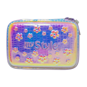 My Style Hologram FLOWER Hardtop Pencil Case - Pencil Case Multifungsi Hologram