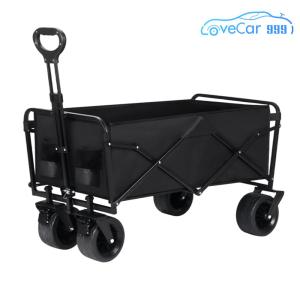 Folding Small Trailer Large Capacity Extended Picnic Trolley Swivel Wheels Multifunction Camper Cart for Food Water Carrying