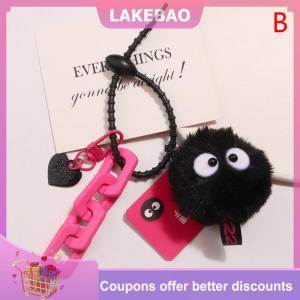 【LAKEBAO】 Sang trọng màu đen than ELF tình yêu trái tim xe mặt dây chuyền Keychain Tai nghe trường hợp ba lô treo đồ trang trí