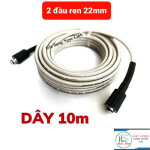 Dây cao áp máy rửa xe Dây rửa xe 7 10 15 20 30m - ren trong 22mm cốt 15mm