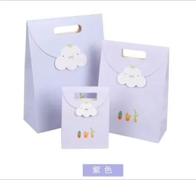 💐ถุง ถุงกระดาษของขวัญ ใส่ของขวัญ ใส่ของชำร่วย ลายน่ารัก สีพาลเทล ขนาด S M L (พร้อมส่งจำนวนมาก)