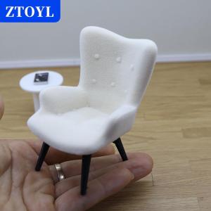 [COD] ZTOYL 1ชิ้น1 12ตุ๊กตาโซฟาขนาดเล็กเก้าอี้โต๊ะข้างเฟอร์นิเจอร์สำหรับตกแต่งบ้านตุ๊กตาจำลองจิ๋วโซฟาคนเดียว