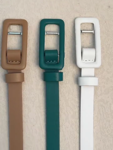 Dây PU thời trang thon gọn với dây thắt lưng nhẹ của phụ nữ kim loại kẹp cho trang phục hàng ngày đi lại hoạt động ngoài trời