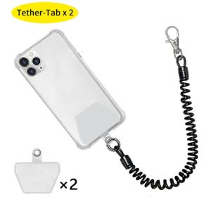 Mobile Phone Safety Lanyard Tool Anti-drop Portable Elastic Lanyard Black2026