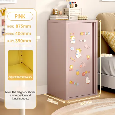 Metal Cabinet Storage Steel Cabinet Cupboard Storage Cabinet Almari Buku Bertutup Side Cabinet Narrow Cabinet 收納櫃 床头柜