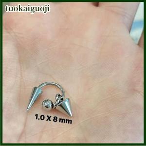 tuokaiguoji Thời Trang Punk Đinh Tán Goth Bông Tai Phụ Nữ Hình Nón Mặt Dây Chuyền Bông Tai Hình Học Phong Cách Punk Hip-Hop Dangle Bông Tai