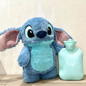 Anime kawaii Turo Lilo stitch plush hot water bottle winter WOMENS home water filling hand warmer Monster Toys holiday gift