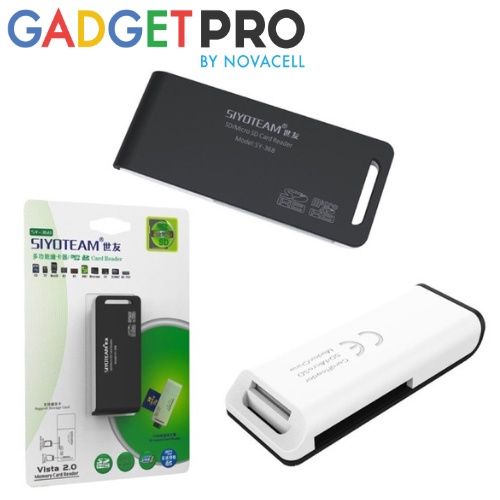 SIYOTEAM Lecteur De Carte Mémoire USB 5-en-1 - MicroSD, MiniSD, Etc.