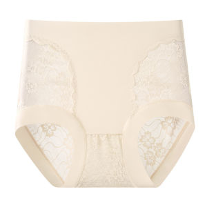 【SINGABRALETTE】Mulberry Silk Lace Panties High Waist Seamless Tummy Control Breathable Butt Lift Body Shaping Panty Lightweight Underwear