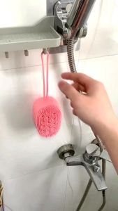 LC - Sikat badan silikon / sponge mandi 2 sisi / sponge mandi bath sponge mandi 2in 1 batang cair sikat spons badan