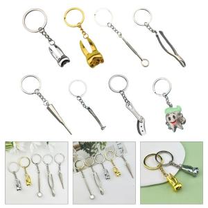 Creative Dental Promotional Keychain Simulating Tooth Designs Accessory for Dentists and Oral Care Enthusiasts
