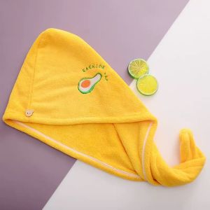 SCCS~Dry Hair Cap Female Coral Velvet Thickened Shower Cap Soft Absorbent