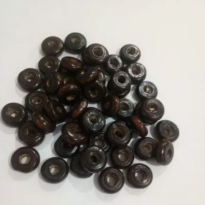 100 Pieces 10mm Round Flat Donut Beads for diy craft
