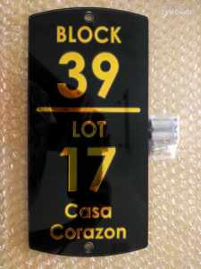 Custom House Signage Address Metallic Gold House Address Plate