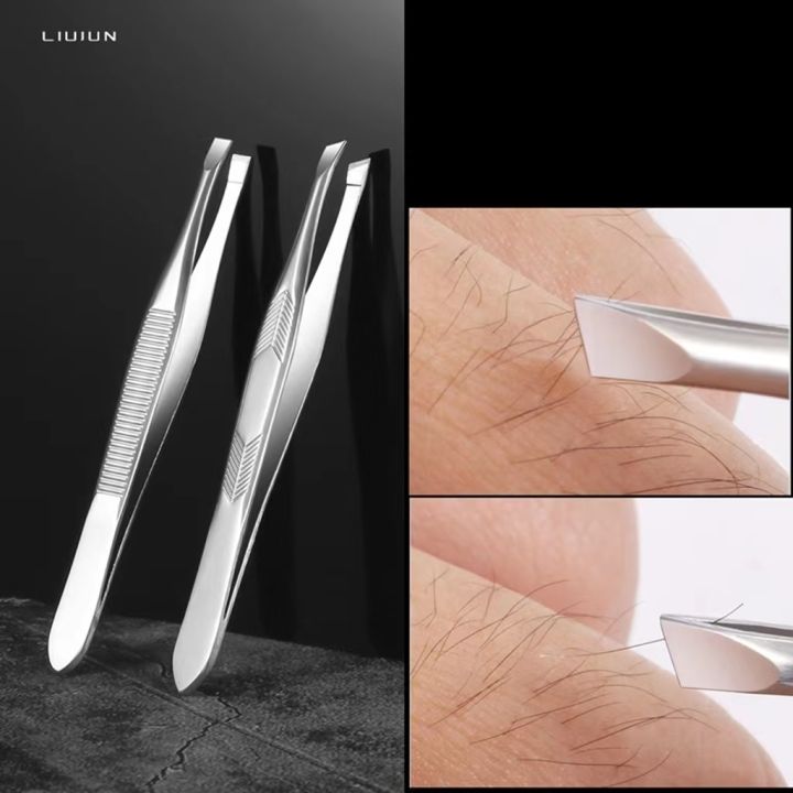 1pcs Portable Eyebrow Tweezer Eyebrow Trimmer Shaper Stainless