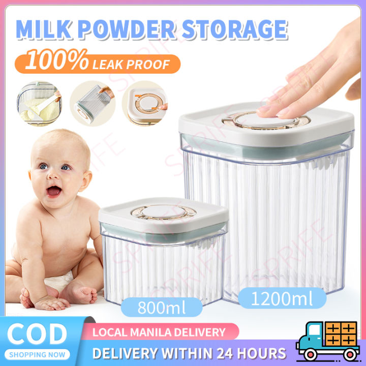 1200ml Baby Milk Powder Box Portable Milk Powder Can Food Storage Box