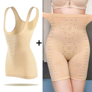 Korset Panjang Wanita Korset Pelangsing Seamless Pengecil Mengencangkan Perut Korset Pants 813+613