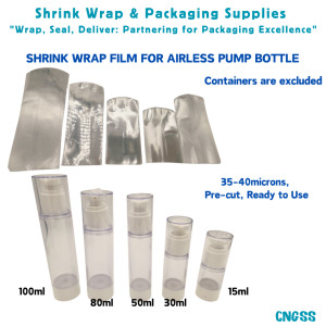200pcs Shrink Wrap Plastic Packaging Shrinkable Plastic Sealer Film for Airless Pump Bottle
