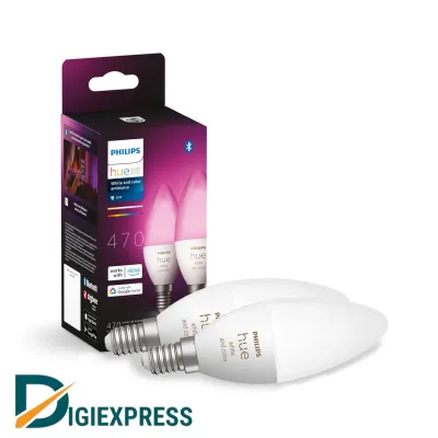 Philips Hue White & Color Ambiance E14 LED 2-er Pack (470 lm) #New Generation (Candle)