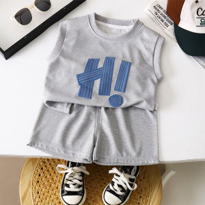 AILEBE Kids Sets Terno Waffle Sando Shorts Set Soft Elastic Breathable Summer Wear A-Class Quality Comfy Pambahay OOTD For Baby Boys Girls 0-7 Years