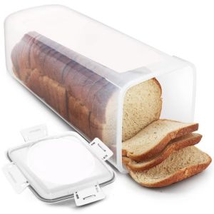 NAELIN Nhựa Hộp đựng bánh mì Rõ ràng Bảo quản thực phẩm Bảo quản bánh mì Sáng tạo có nắp đậy kín Giá đỡ bánh mì sandwich Dành cho bánh mì tự làm