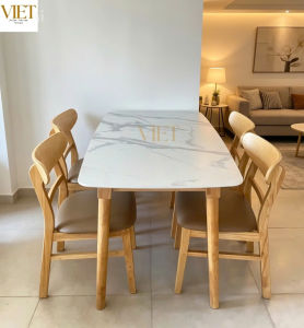 Bộ bàn ăn Mango 4 ghế - gỗ tự nhiên. miễn phí giao hàng HCM