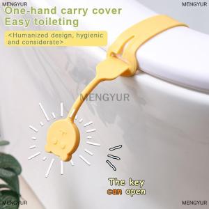 [COD] MENGYUR Silicone Little Bear Toilet Seat Lifter Toilet Lifting Device Creative Lift Toilet Ring Handle Anti-Dirt Handle WC Accessories