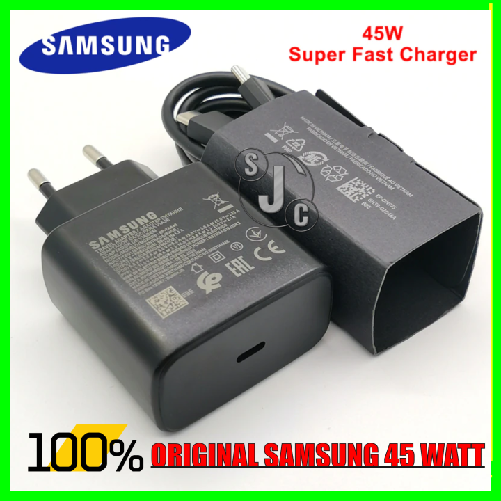 Samsung Charger 45 Watt EP-TA845 Pengisian Daya Super Cepat